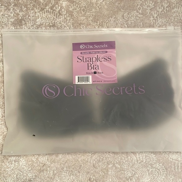 Brand New Self Adhesive Backless Strapless Silicone Black Push Up Bra - Picture 16 of 16